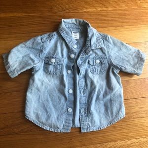 Old Navy chambray T-shirt 3-6 months
